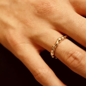 organische gouden ring Mere