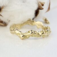 gouden ring uniek handgemaakt