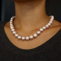 parels roze collier goud