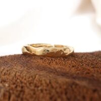 organische herenring goud