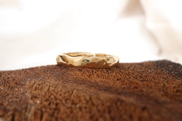 organische herenring goud