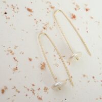 gouden oorbellen witte parels