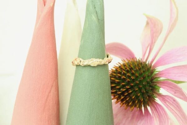 18 karaats gouden organische ring