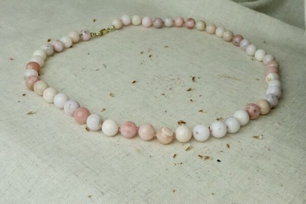 opaal ketting roze