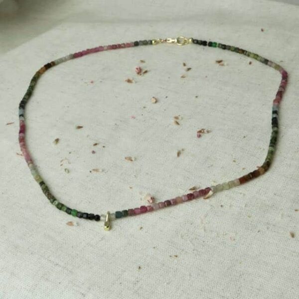 collier toermalijn goud