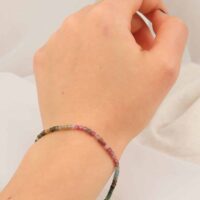 Toermalijn armbandje regenboog gouden sluiting - Afbeelding 3