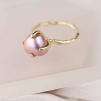 gouden ring met zoetwater parel