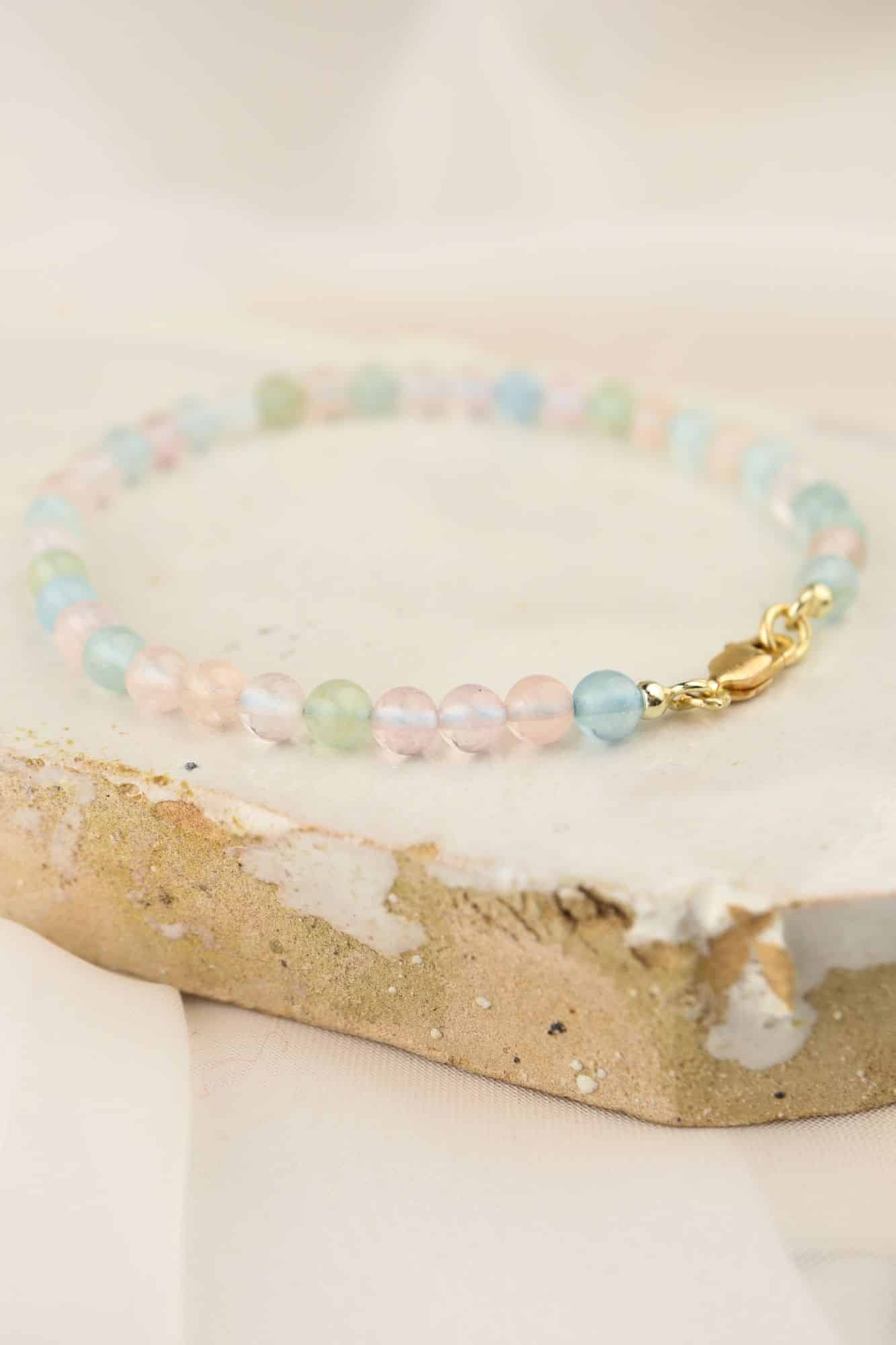 Beryl armband met goud