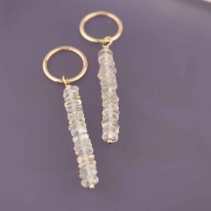 Gouden oorhangers met citrien