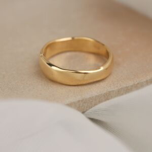 14 kt gouden ring met golf