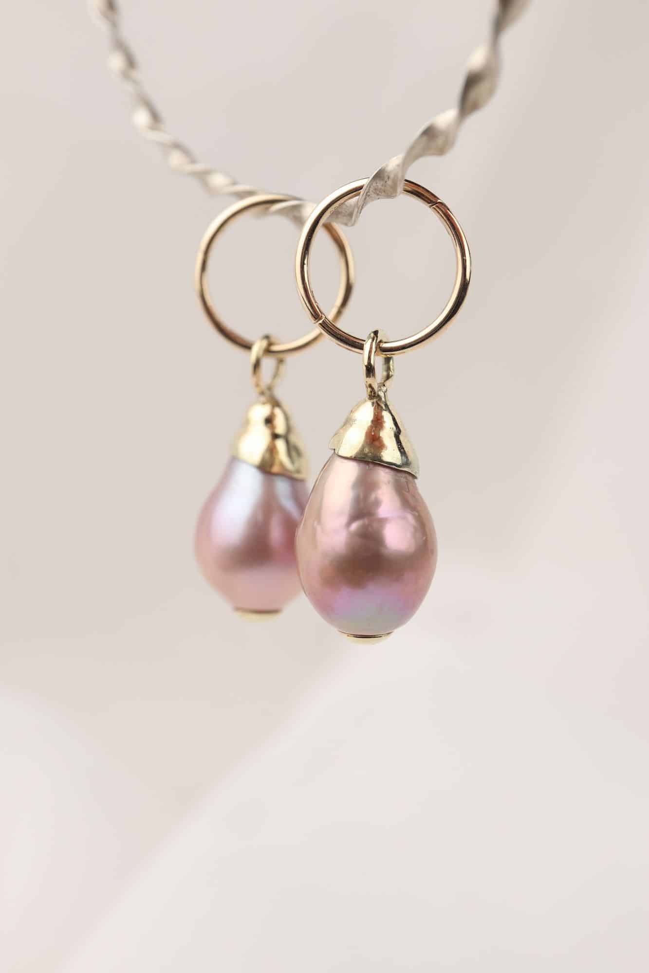 dipped in gold oorhangers - Afbeelding 3