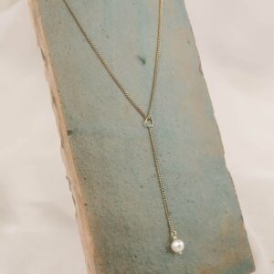 Parel hanger met goud