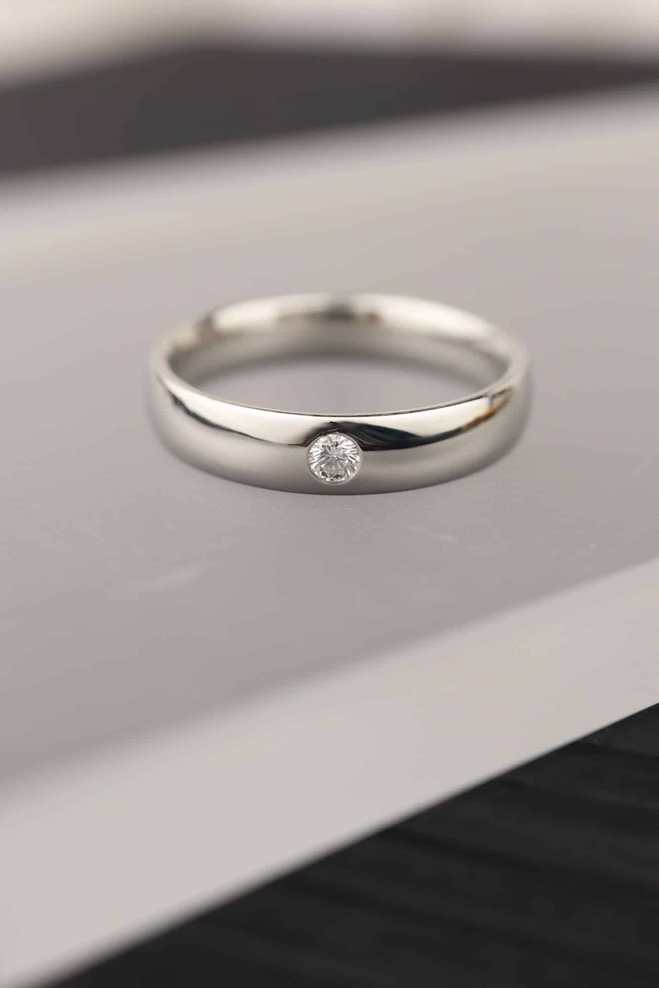 platina ring met diamant - Afbeelding 2