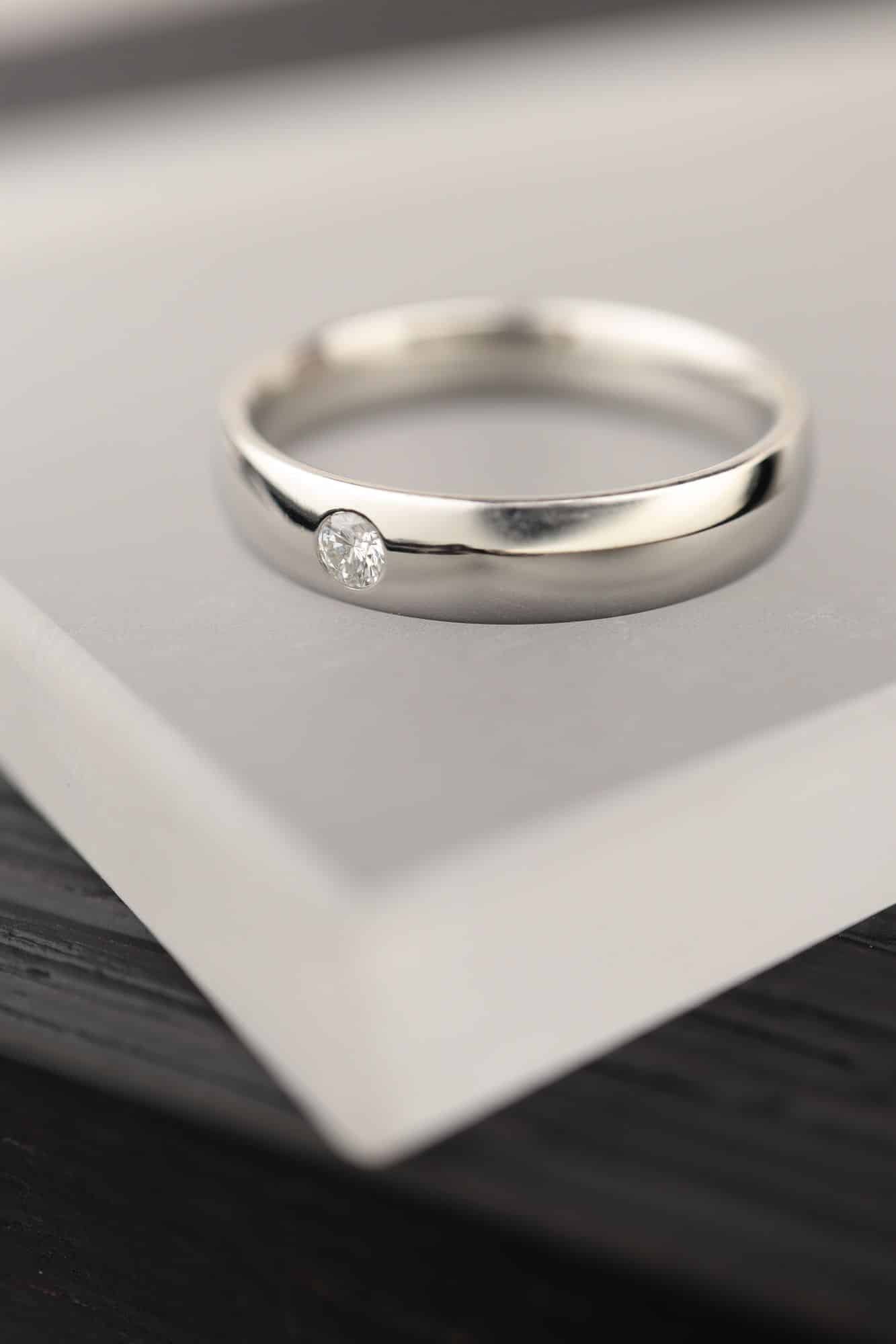 platina ring met diamant