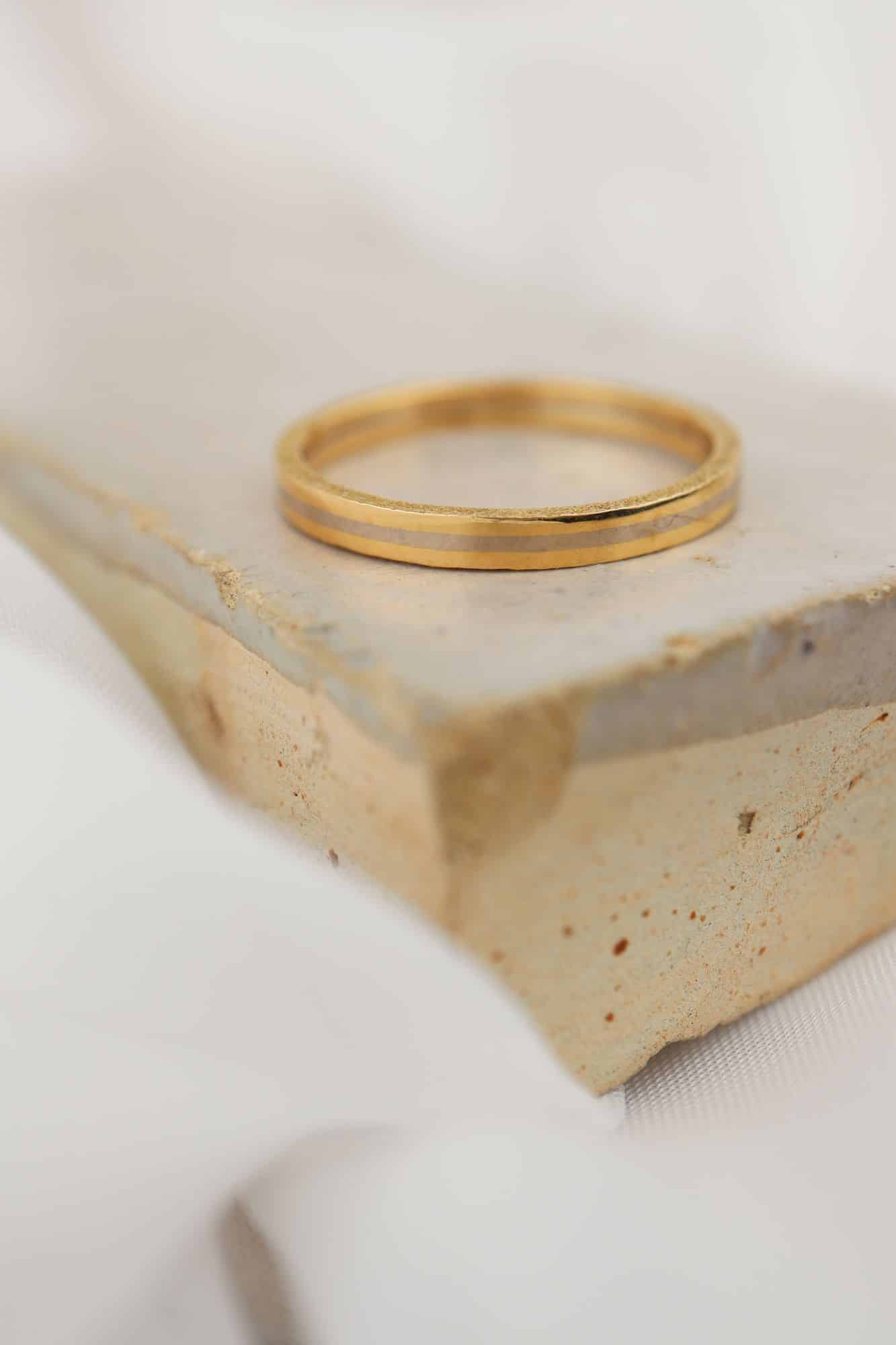 Bicolor ring witgoud geelgoud