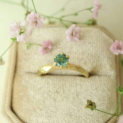 18 karaats gouden ring met paraiba toermalijn - Afbeelding 3
